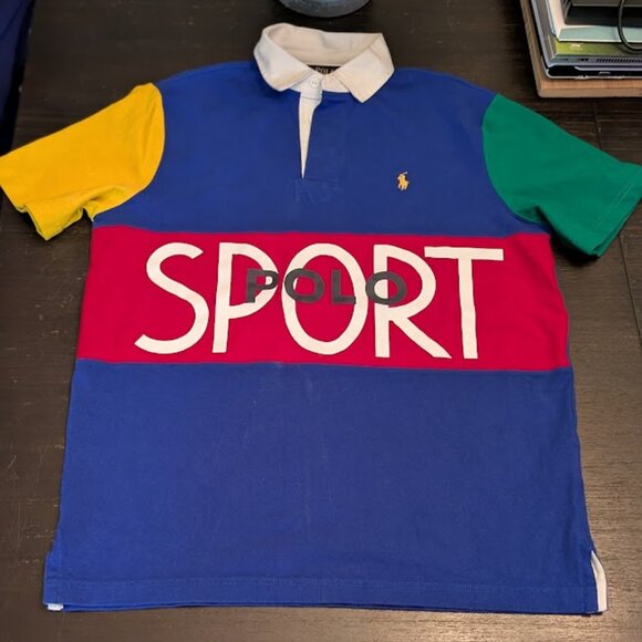 POLO RALPH LAUREN Classic Fit- Polo Rugby Royal Top (Collectible) - Picture 1 of 8